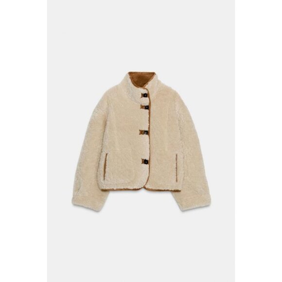 ZARA REVERSIBLE DOUBLE-FACED JACKET - Picture 9 of 11